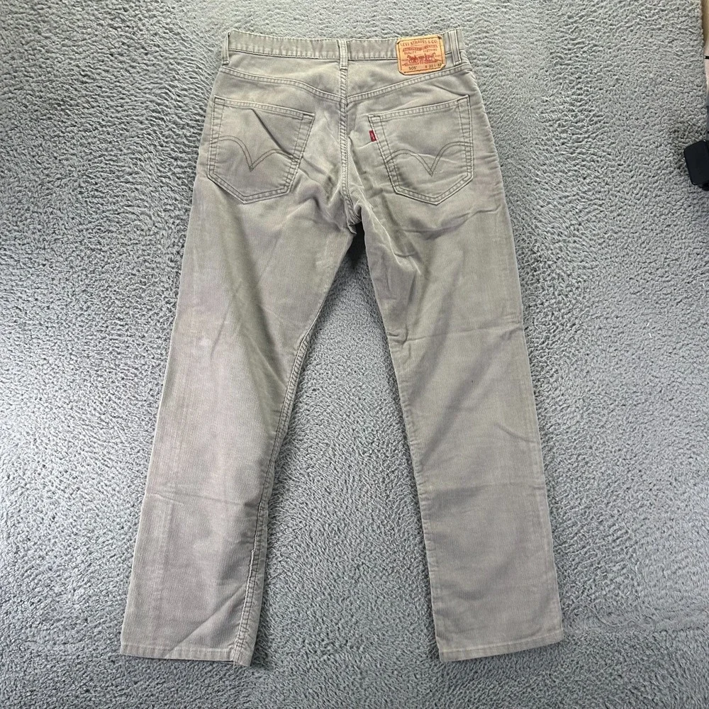 Vintage Levi's 505 Pant Mens 32x30 Gray Cotton Corduroy Chino Straight Business